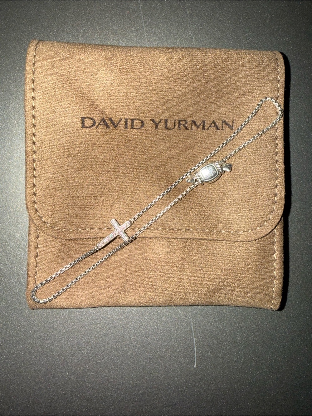 David Yurman Silver Cross Bracelet
